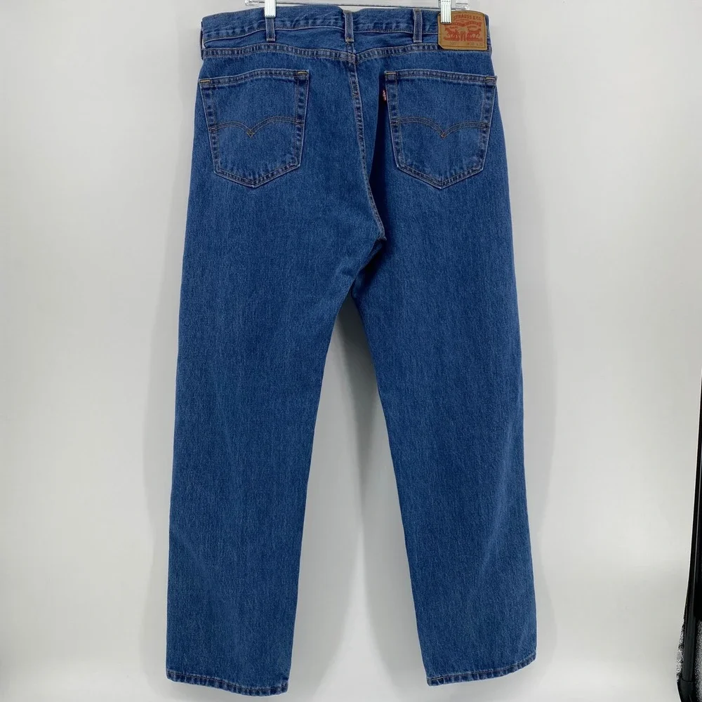 Levi's 505 Regular Fit Straight Leg Mens Blue Denim Jeans W38 L32 Medium Wash